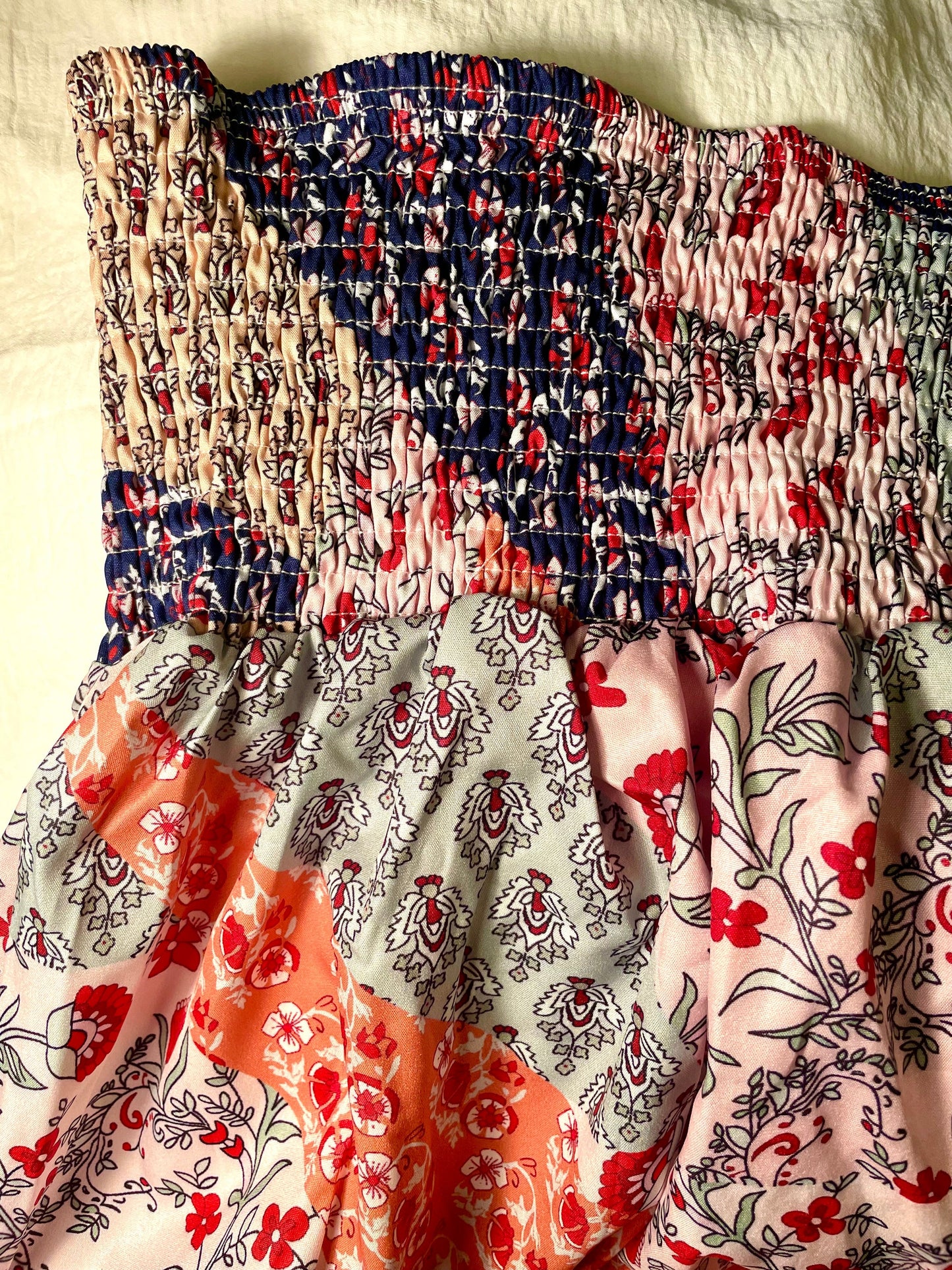 Calypso Boho Maxi Skirt in Multi-Color Pattern