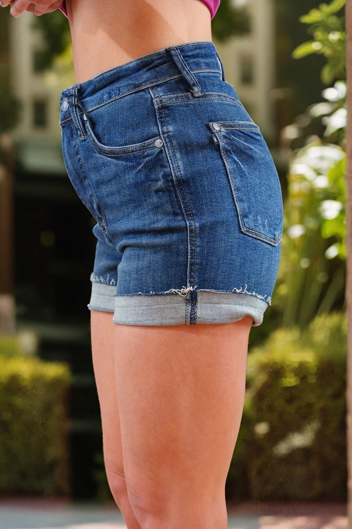 Summer Fling Tummy Control Denim Shorts by Gemigirl